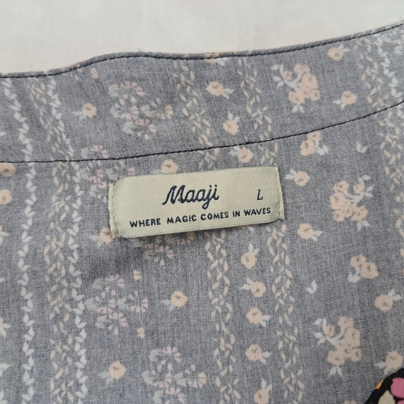 Anthropologie Maaji Black Bagh Ellie Tunic Kafran Beach Size Large - Picture 6 of 12